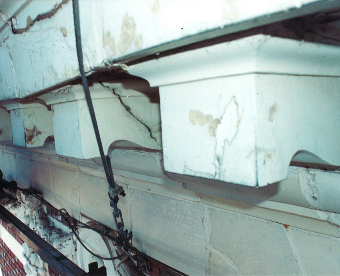 Terra cotta deterioration at the Taft Apartments in New Haven