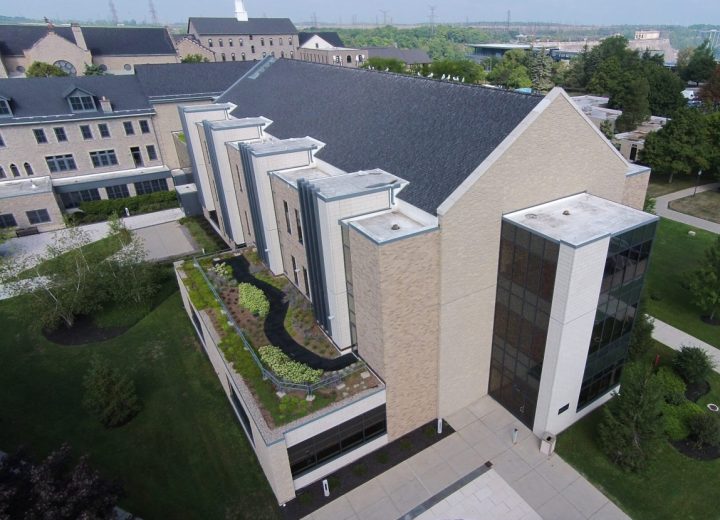 Aerial view of Niagara University Academic Complex
