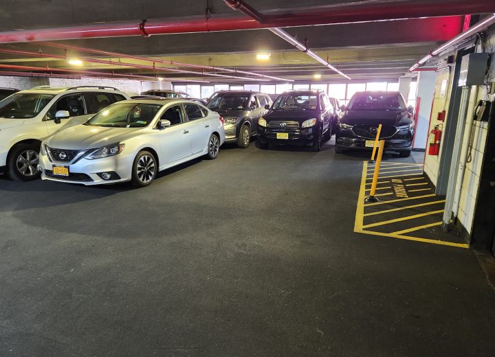 Cars in a parking garage