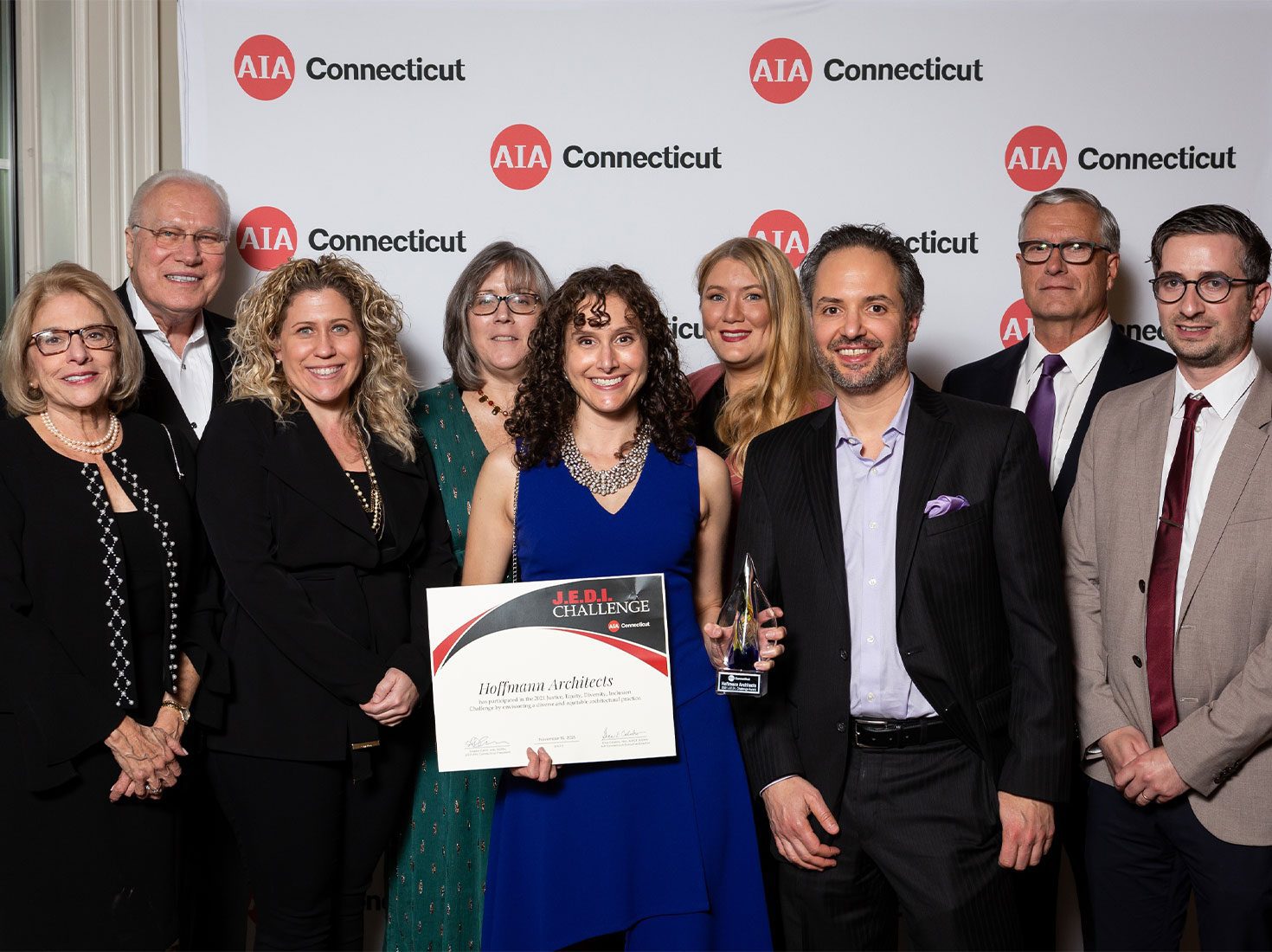 Hoffmann employees at the AIA Gala with their award