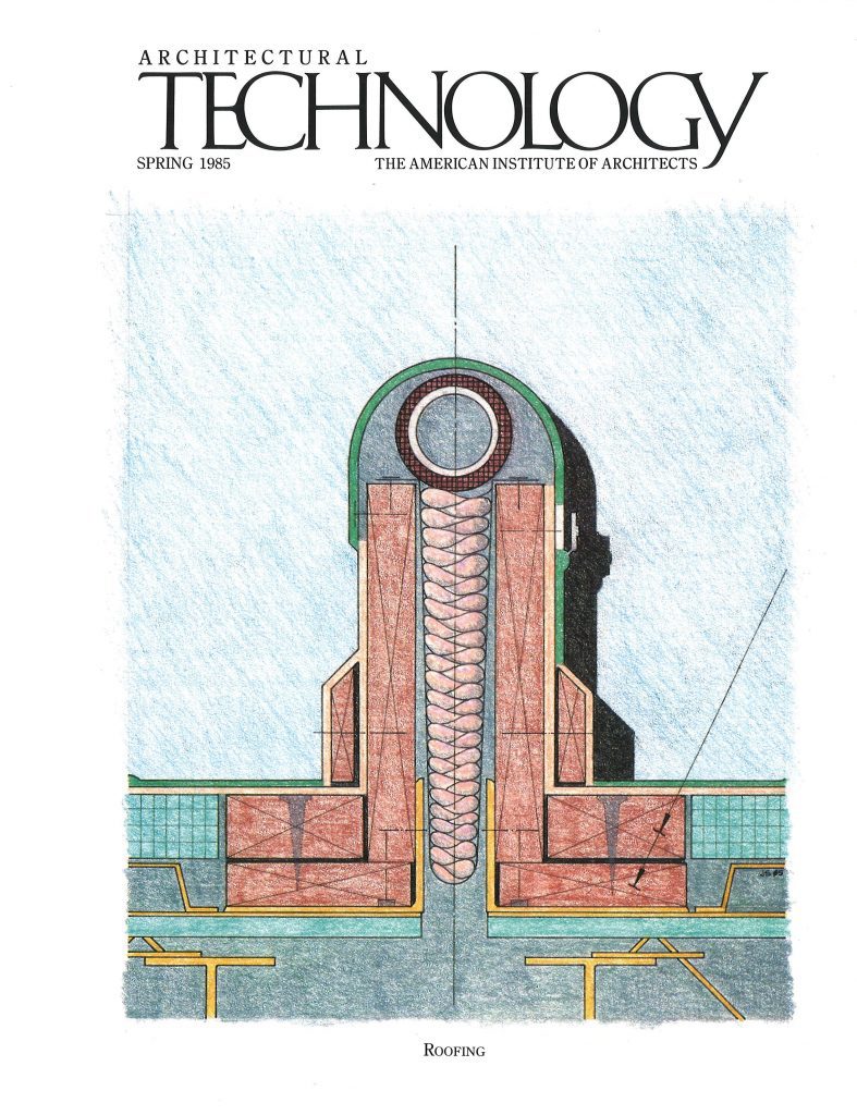 Cover of Architectural Technology magazine, spring 1985