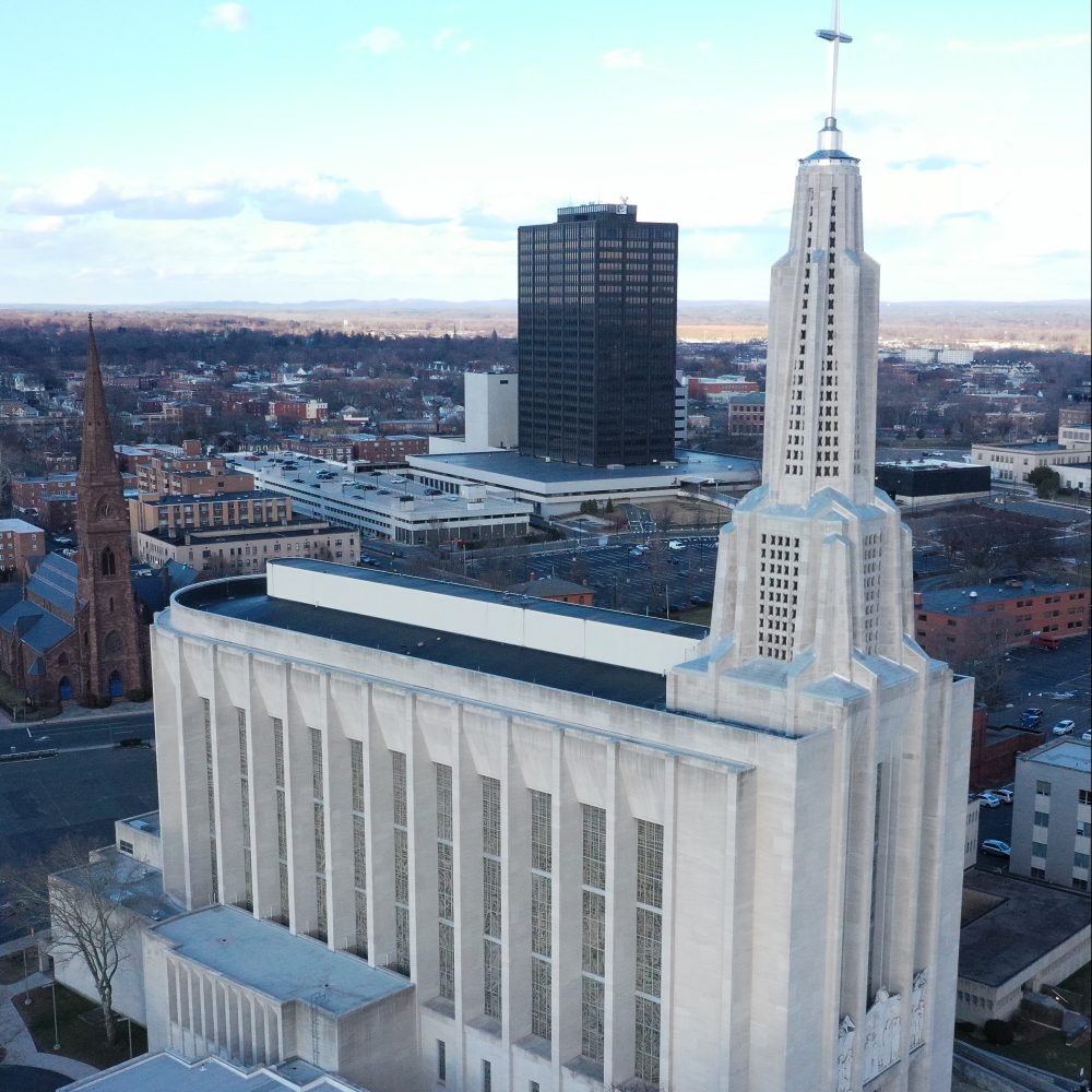 Daytime view of the Saint Joseph's Cathedral, Hartford CT