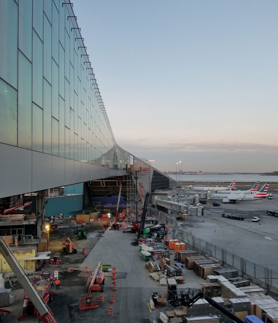 Construction work happening at the La Guardia airport