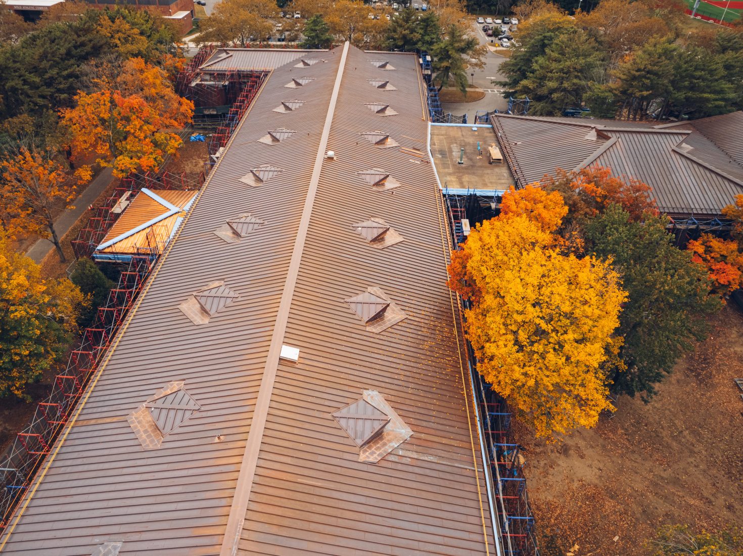 At the historic Lupton Hall, all roofing and canopy assemblies were replaced down to the structural deck