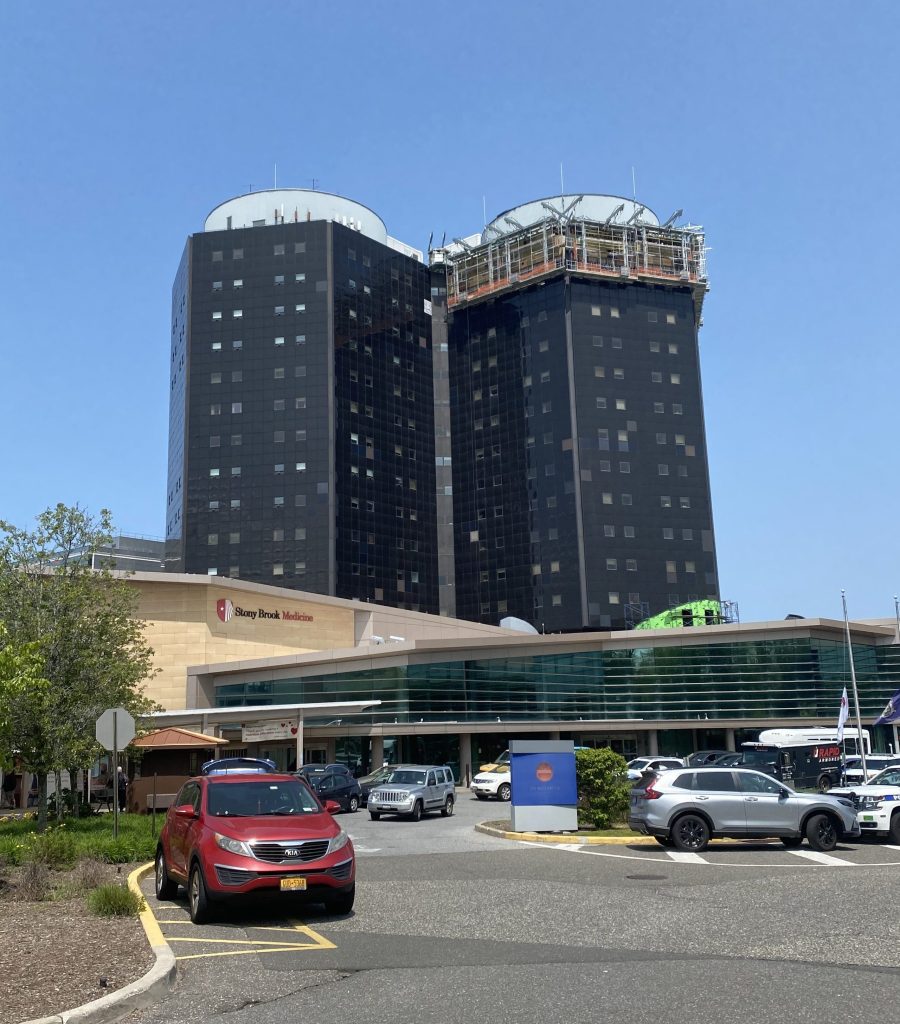 Curtain wall replacement underway in the continuously occupied patient towers at SUNY Stony Brook