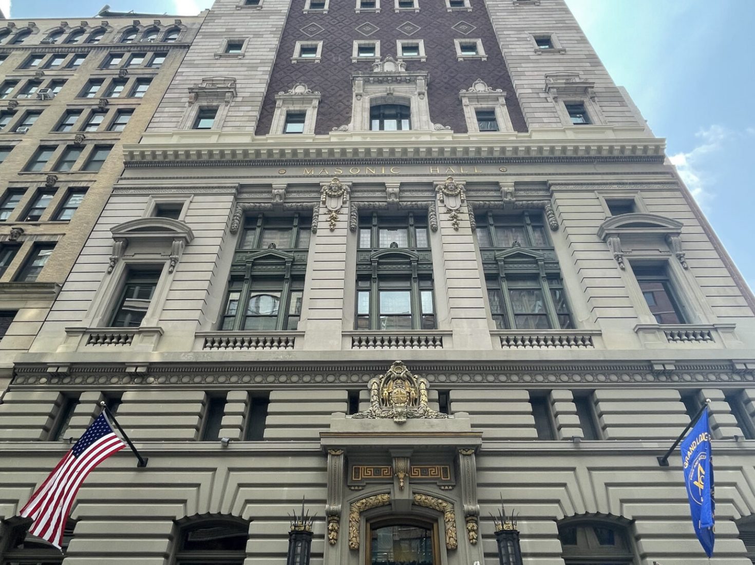Masonic Hall NYC north facade after rehabilitation