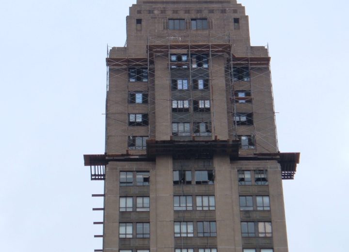 Philadelphia Office Tower with scaffolding