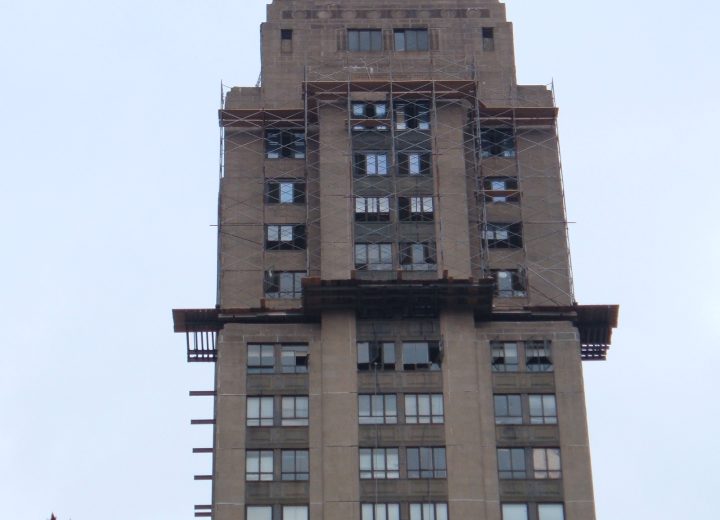 Philadelphia Office Tower with scaffolding