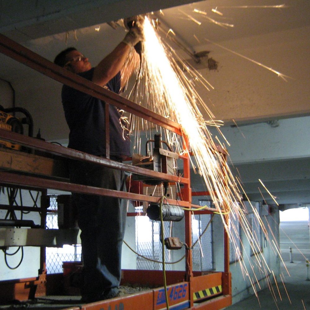 Repairing broken flange connections at the Seneca Niagara garage