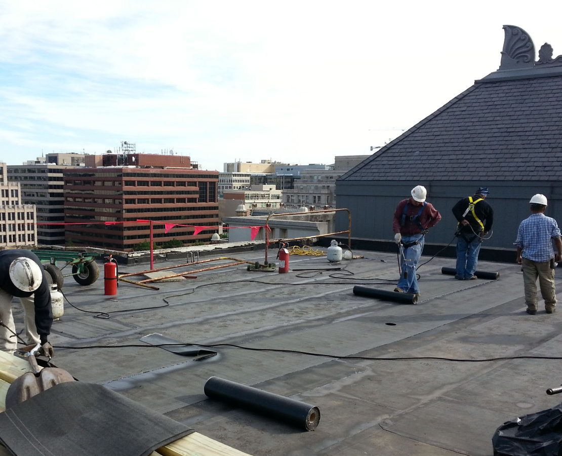 Installation of a replacement modified bitumen roof (MBR)