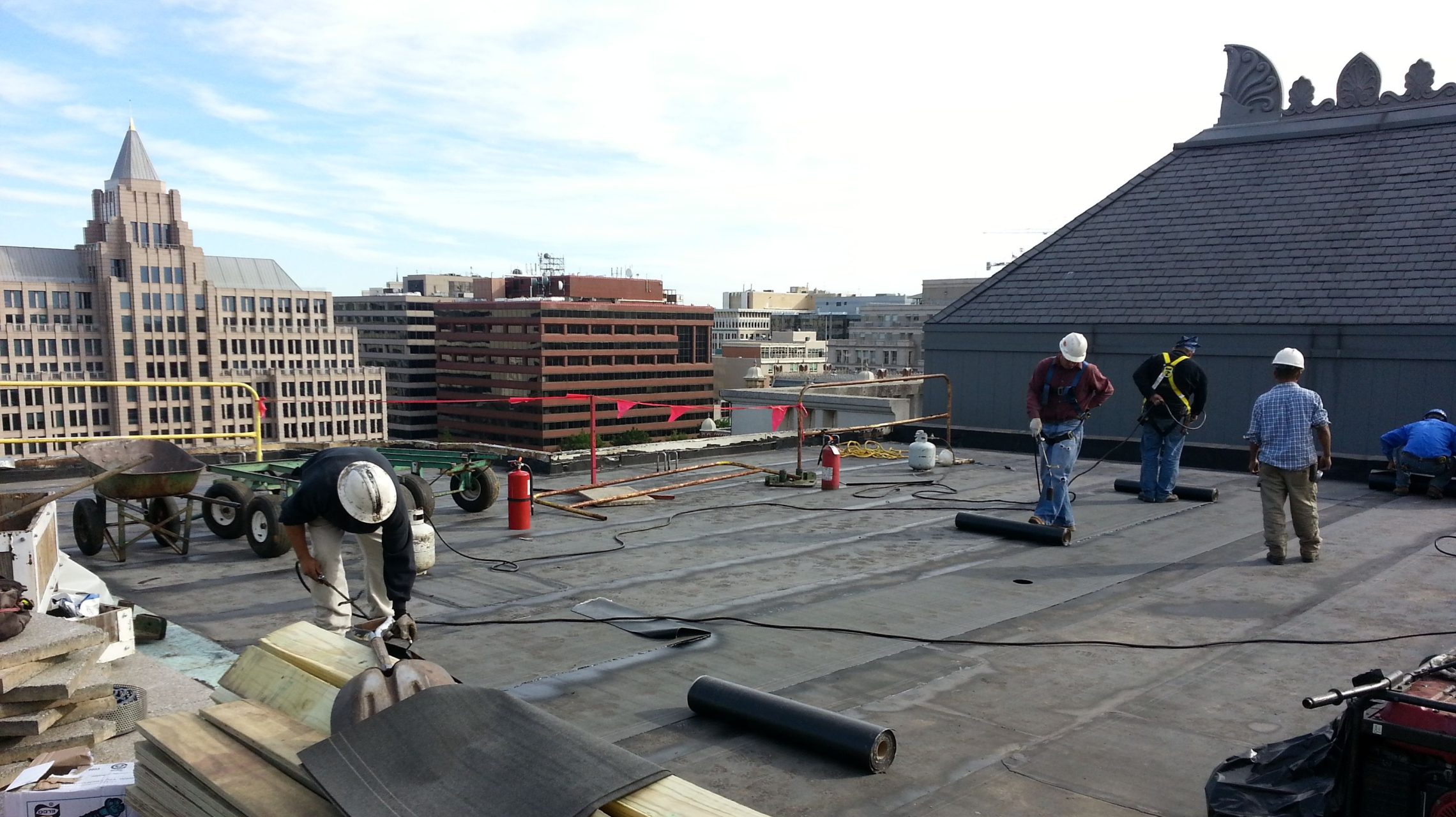 Installation of a replacement modified bitumen roof (MBR)
